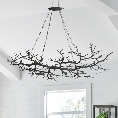 Currey and Company Lighting Rainforest 74-Inch Chandelier in Rustic Bronze by Currey & Company 9007