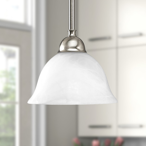 Progress Lighting Avalon Mini Pendant in Brushed Nickel by Progress Lighting P5068-09