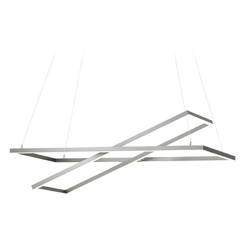 Eglo Lighting Eglo Tamasera Matte Nickel LED Pendant Light with Rectangle Shade 96815A