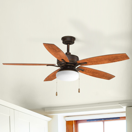 BilloW Antique Bronze LED Ceiling Fan by Progress Lighting