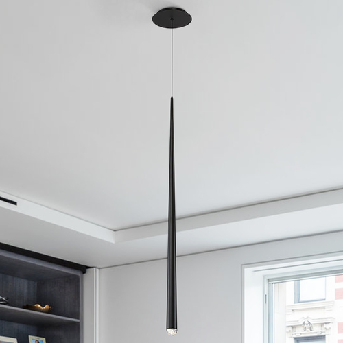 Cascade 37-Inch High LED Mini Pendant in Black by Modern Forms