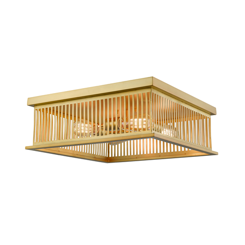 Z-Lite Camellia Brass Flush Mount by Z-Lite 333F4BR