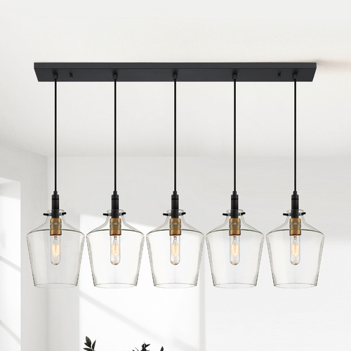 Quoizel Lighting June Earth Black 5-Light Multi-Light Pendant by Quoizel Lighting JUN544EK