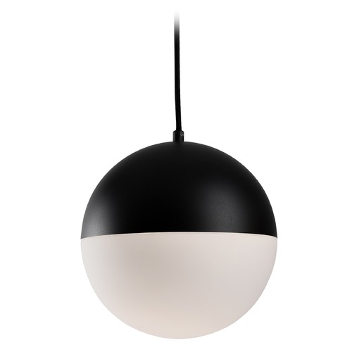 Kuzco Lighting Modern Black LED Mini Pendant with Frosted Shade 3000K 1139LM by Kuzco Lighting PD11710-BK