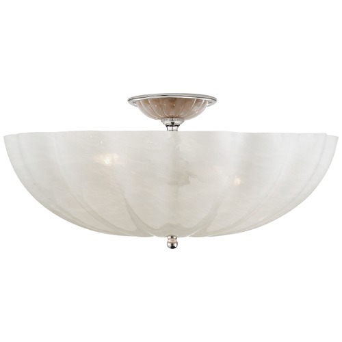Visual Comfort Signature Collection Aerin Rosehill Large Semi-Flush in Polished Nickel by Visual Comfort Signature ARN4001PNWG