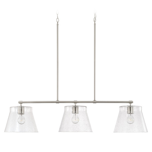 Baker 44.50-Inch Linear Chandelier in Nickel by HomePlace by Capital Lighting