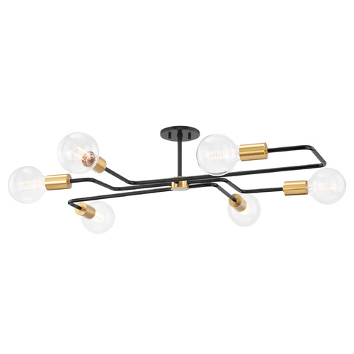 Mitzi Avery Small Aged Brass Black Vanity Light