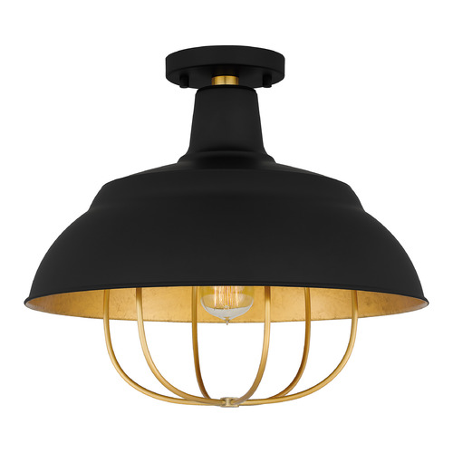 Quoizel Lighting Darmody 17-Inch Semi-Flush Mount in Matte Black by Quoizel Lighting QFL5357MBK