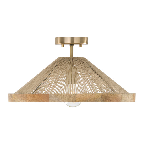 Capital Lighting Maya Matte Brass Semi-Flushmount Light