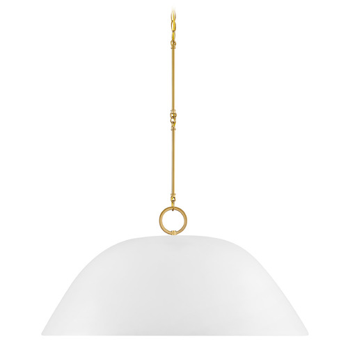 Savoy House Lighting Alta White Bisque and Brass Pendant Light with Bowl / Dome Shade