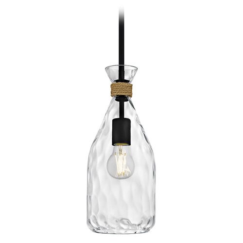 Quoizel Lighting Govada Matte Black Mini-Pendant Light with Conical Shade