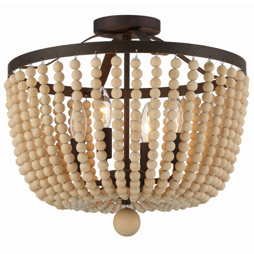 Crystorama Lighting Crystorama Lighting Rylee Forged Bronze Semi-Flushmount Light 604-FB_CEILING