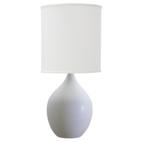 Scatchard Stoneware White Matte Table Lamp by House of Troy Lighting