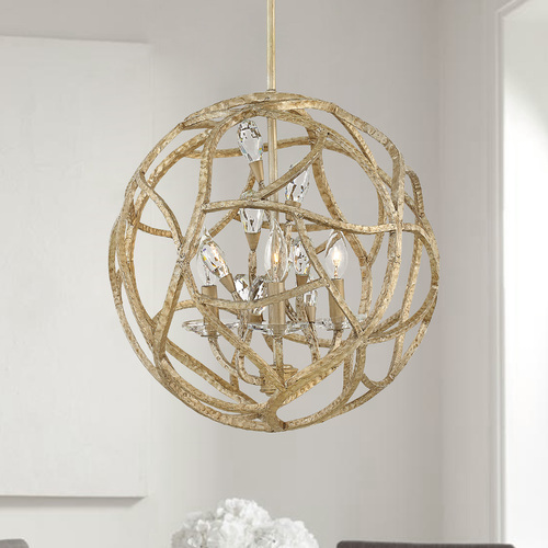 Eve 18-Inch Orb Pendant in Champagne Gold by Fredrick Ramond