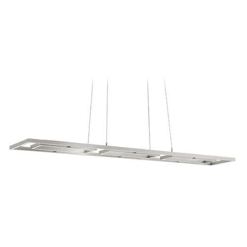 Eglo Lighting Eglo Tamasera Matte Nickel LED Pendant Light with Rectangle Shade 96816A