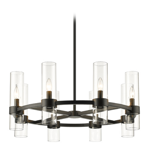 Datus Matte Black Chandelier by Z-Lite