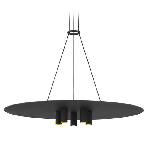 Visual Comfort Modern Collection Ponte 22-Inch 277V LED Pendant in Black by Visual Comfort Modern 700TDPNT22B-LED930-277