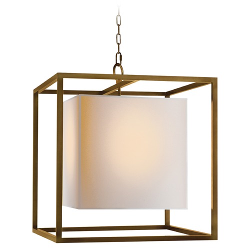 Visual Comfort Signature Collection Eric Cohler Caged Medium Lantern in Antique Brass by Visual Comfort Signature SC5160HAB