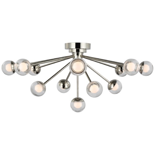 Visual Comfort Signature Collection Kate Spade New York Alloway Flush Mount in Nickel by Visual Comfort Signature KS4230PNCG
