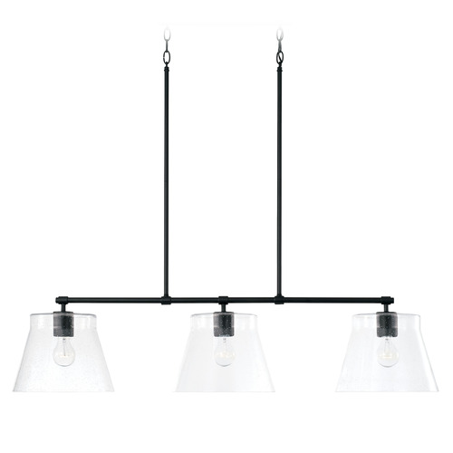 Baker 44.50-Inch Linear Chandelier in Matte Black by HomePlace by Capital Lighting
