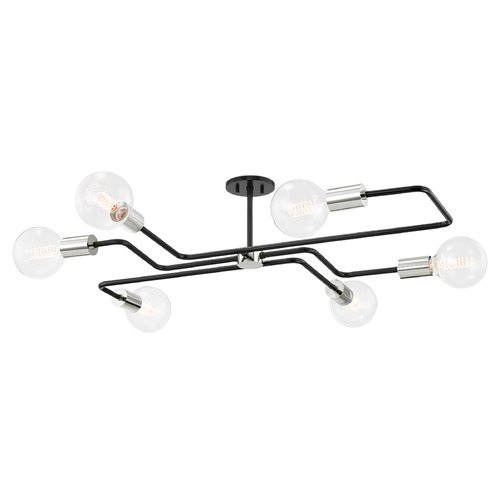 Mitzi by Hudson Valley Mitzi Avery Small Nickel Black Vanity Light H488606S-PN/TBK