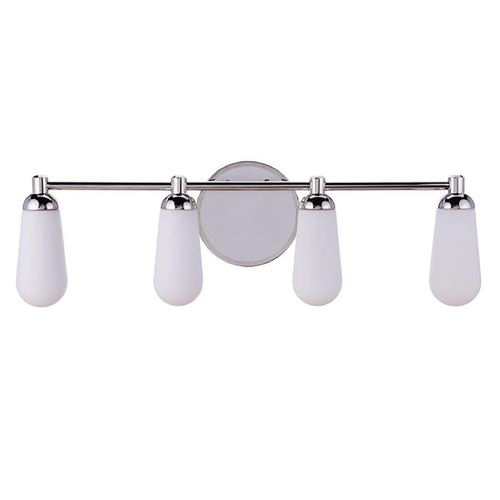 Craftmade Lighting Riggs Brushed Polished Nickel & Polished Nickel Bathroom Light by Craftmade Lighting 13131BNKPLN4