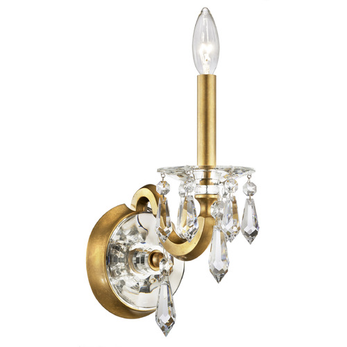 Schonbek Worldwide Lighting Napoli Heirloom Gold Sconce