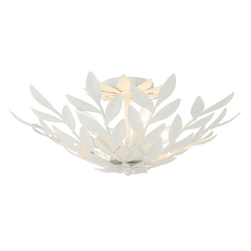 Crystorama Lighting Broche 4-Light Semi-Flush in Matte White by Crystorama Lighting 560-MT