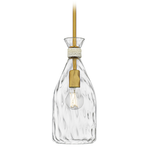 Quoizel Lighting Govada Brushed Gold Mini-Pendant Light with Conical Shade