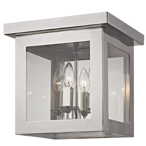 Crystorama Lighting Brian Patrick Flynn Hurley Polished Nickel Flushmount Light