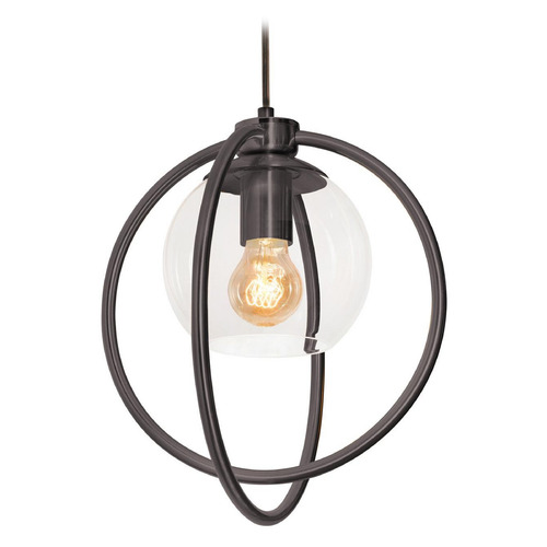 Afx Lighting Jamie Black Pendant Light with Globe Shade