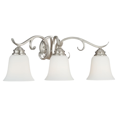 Hartford Satin Nickel Bathroom Light by Vaxcel Lighting