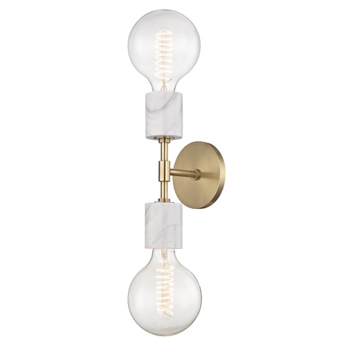 Mitzi by Hudson Valley Mid-Century Modern Sconce Brass Mitzi Asime by Hudson Valley H120102-AGB