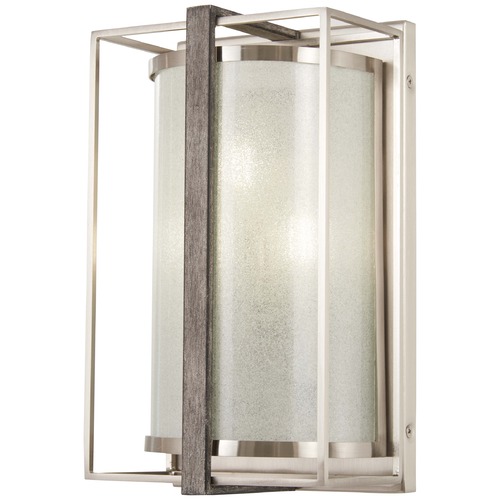 Brushed Nickel with Shale Wood Sconce by Minka Lavery