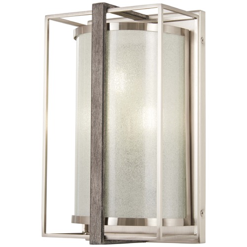 Minka Lavery Brushed Nickel with Shale Wood Sconce by Minka Lavery 3563-098