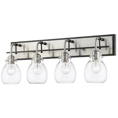 Kraken Matte Black & Brushed Nickel Bathroom Light by Z-Lite