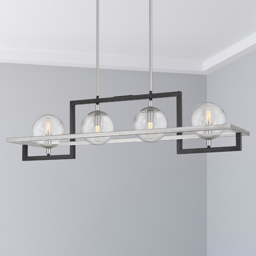 Kane Earth Black 4-Light Chandelier by Quoizel Lighting