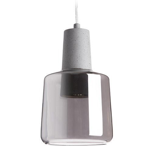 Modern Grey LED Mini Pendant with Smoked Shade 3000K 296LM by Kuzco Lighting
