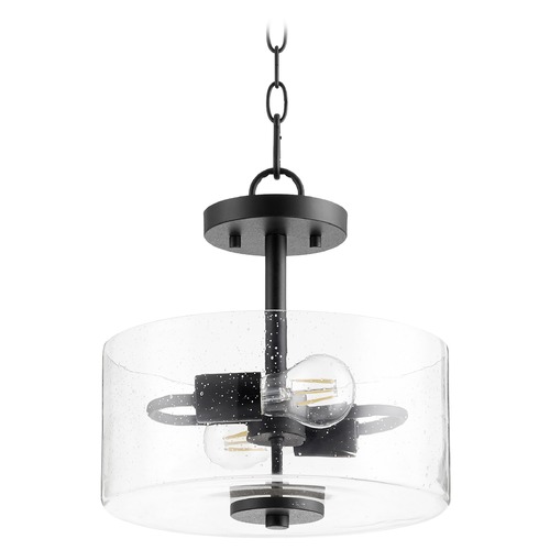 Dakota Noir Pendant with Drum Shade by Quorum Lighting
