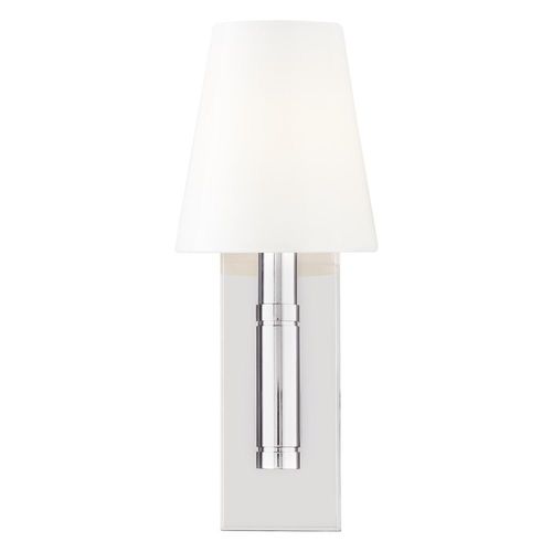 Visual Comfort Studio Collection Thomas O'Brien 14-Inch Tall Beckham Classic Polished Nickel Sconce by Visual Comfort Studio TV1001PN