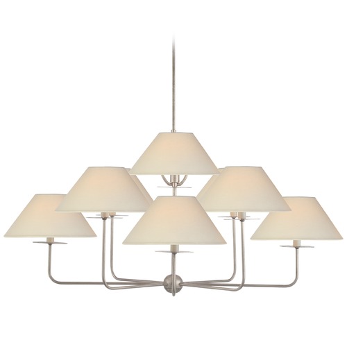 Visual Comfort Signature Collection Niermann Weeks Kelley Chandelier in Silver Leaf by Visual Comfort Signature NW5070BSLL