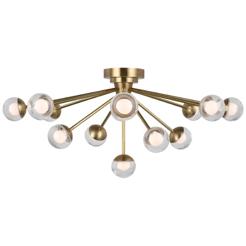 Visual Comfort Signature Collection Kate Spade New York Alloway Flush Mount in Brass by Visual Comfort Signature KS4230SBCG