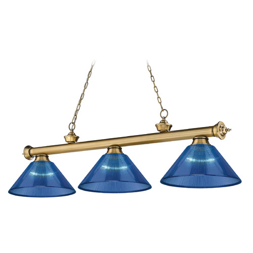 Z-Lite Cordon Rubbed Brass Billiard Light by Z-Lite 2306-3RB-ARDB