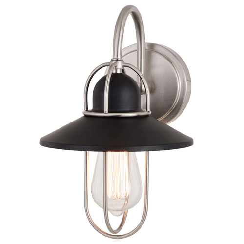 Vaxcel Lighting Galena Matte Black & Satin Nickel Sconce