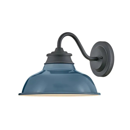 Hinkley Wallace Gooseneck Barn Light in Black & Denim Blue by Hinkley Lighting 23080MB-DBU