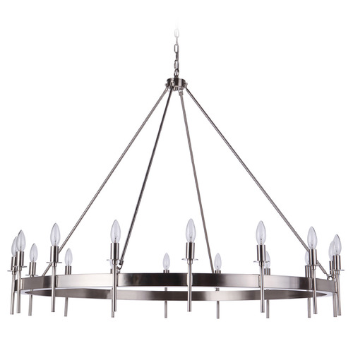 Larrson Brushed Polished Nickel Chandelier by Craftmade Lighting