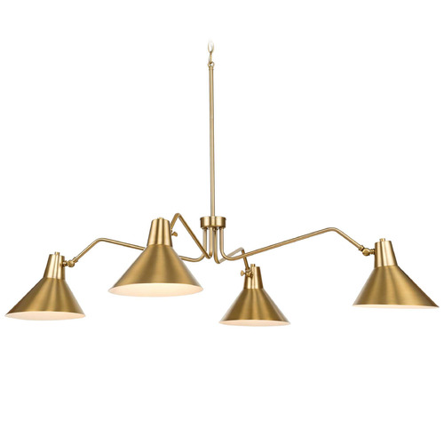 Progress Lighting Trimble Brushed Bronze & White Chandelier
