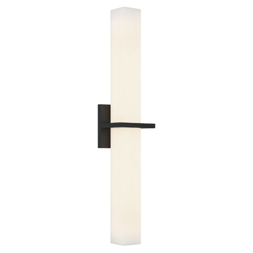 Rindlen Matte Black LED Vertical Bathroom Light by Matteo Lighting