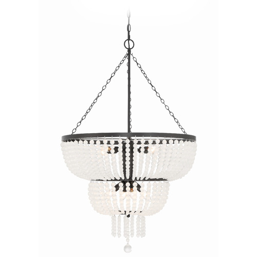 Crystorama Lighting Rylee Matte Black Chandelier