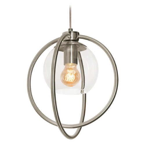 Afx Lighting Jamie Satin Nickel Pendant Light with Globe Shade